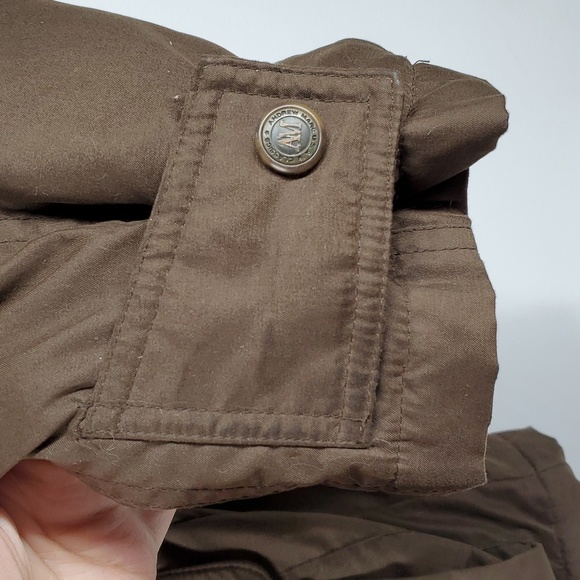 Andrew Marc Additions Gray Fleece Brown Parka Jacket M - Picture 5 of 16